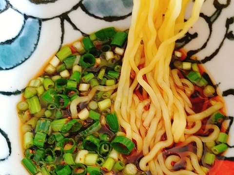 ネギたっぷり☆ピリ辛ざるラーメン